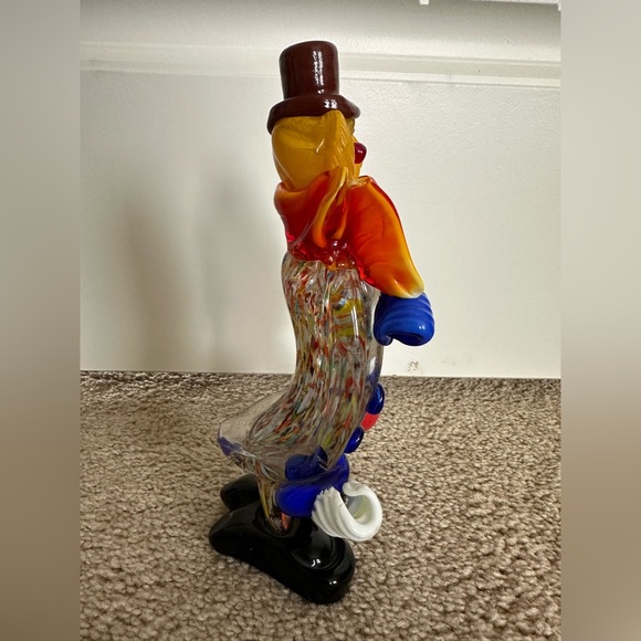 Murano Colorful Glass Clown Figurine - Picture 3 of 7